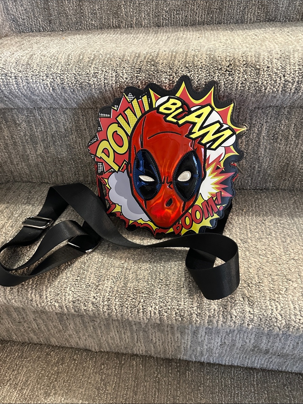Danielle Nicole Marvel Deadpool diecut pop art crossbody bag